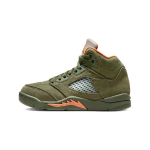 Air Jordan 5 Retro PS Olive 2024 Vaikų sportbačiai Žalia Armijos-Alyvuogių Saulės-Oranžinė 440889-308 29.5