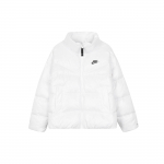 Nike Therma-FIT City Series Logotipo Spaudinys Auk&scaron;tos Apykaklės Pūkinė Striukė Moteri&scaron;ka Vir&scaron;utinė Apranga Balta DV0555-100 XXL