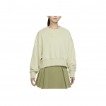 Nike Sportswear Phoenix Fleece vienspalvis apvalios kaklo laisvalaikio sportinis mar&scaron;kinėliai moterims žali FZ6810-371 S