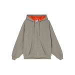 Adidas Originals Shmoofoil Nylon Canvas Hooded Combo Loose Jacket Men's Jacket Silver-Pebble University-Orange IX9021 XS
