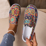 Mada 2025 Vasara Nauji Didelio Dydžio Dažyti Moteri&scaron;ki Mokasinai Laisvalaikio Lengvi Drobės Batai Moteri&scaron;ki Patogūs Plok&scaron;čiapadžiai Batai Zapatos Casuales 35