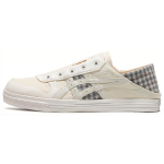 Asics Aaron Slip-On Audinys Sintetinė Oda Drobė Patogūs Universalūs Žemi Atsitiktiniai Batai Unisex sportbačiai Balti Pilki 1203A318-200 44.5