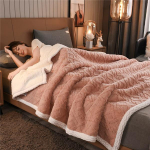 Ėriuko vilna antklodė žieminė stora &scaron;ilta antklodė dirbtinė &scaron;erpa antklodė 2 sluoksnių vilna mink&scaron;ta lovatiesė antklodė antklodė pledai 100X120 cm