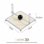 Eleganti&scaron;kas sidabrinis arkinis servetėlių laikiklis su rutuliu - Auk&scaron;tos klasės kvadratinis dizainas vie&scaron;bučių ir restoranų stalvir&scaron;iams. Default