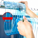 Skaidri PVC durų užuolaida - Visų sezonų vėjui atspari ir izoliuota pertvara namams ir parduotuvėms 1.8m High