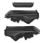 Automobilio 3x Variklio Vir&scaron;utinio Skyriaus Skiriamojo Skydo Rinkinys Juodas Plastikas BMW X5 X6 E70 51717169419, 51717169420, 51717169421