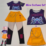 KPOP Demonų medžiotojai Mira Rumi Zoey Cosplay kostiumas Helovinas sceninis 3D spausdintas ra&scaron;tas vaidmenų žaidimo drabužiai 120cm