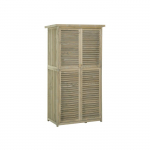 Bo&icirc;te &agrave; outils armoire de jardin Portes &agrave; lamelles 4 compartiments Gris 87 x 46,5 x 160 cm