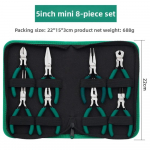 Damaly, Mini replės, Smailianosių replių rinkinys, 5 colių lenktos nosies replės, Įstrižos žnyplės, Rankinių replių rinkinys mai&scaron;elyje
