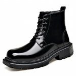 Žieminiai Briti&scaron;ko Stiliaus Platforminiai Batai Vyrams Madingi Laisvalaikio Odiniai Dizainerio &Scaron;ilti Medvilniniai Batai Rudeniniai Ankle Boots Vyri&scaron;ki 44 juoda