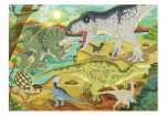 Dinozaurų dėlionė (24 puslapiai su rėmeliu, 3-5 metų amžiui)