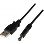 USB į nuolatinės srovės maitinimo laidas, N tipo, 5 V - 1 m - USB į nuolatinės srovės laidą, 5,5 mm, 5 V - 1 m - USB2TYPEN1M