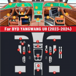 BYD YANGWANG U8 2024 Automobilio Interjero Centrinės Konsolės Skaidri TPU Apsauginė Plėvelė Atspari Įbrėžimams Remontuojanti Plėvelė Priedai A