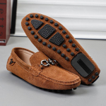Vyri&scaron;ki odiniai slip-on batai Lengvi kasdieniai batai Mokasinai Klasikiniai vyri&scaron;ki patogūs vairavimo batai Vyri&scaron;ki loaferiai 39 ruda