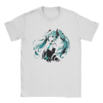 Hatsune Miku Anime Harajuku Print Mar&scaron;kinėliai Y2K Vyri&scaron;ki Moteri&scaron;ki Kasdieniniai Trumpomis Rankovėmis Apvalia I&scaron;kirpte Medvilniniai Mar&scaron;kinėliai Unisex Mada Patogus Vir&scaron;us XXXXL