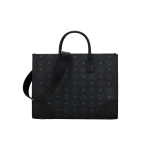 MCM Miuncheno Didelės talpos Monogramos ra&scaron;to Nuimama peties rankena Padengtas drobės Napa odos apdaila Pirkinių krep&scaron;ys Moteri&scaron;kas krep&scaron;ys Juodas MWTCSBO02BK001 Basic Set (Bag+Dust Bag)