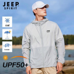 JEEP SPIRIT Vyri&scaron;kas apsaugos nuo saulės &scaron;varkas su UPF50+ 2XL &scaron;viesiai pilka spalva