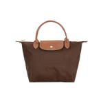 Longchamp Le Pliage Original Minimalistinis Kasdienis Logotipas Tekstūruotas Nailono Drobės Ir Odos Koldūno Formos Rankinė Maža Moteri&scaron;ka Rankinė Ebony 1621089P81 Basic Set (Bag)