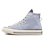 Converse Chuck 70 High 'Washed Indigo Hickory Stripes' Unisex Laisvalaikio Batai Mėlyni/Balti A00472C 51.5