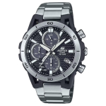 CASIO EDIFICE Kolekcija 100M Vandeniui atsparus Saulės energija Varomas Kvarcinis Mechanizmas Nerūdijančio Plieno Apyrankė Laikrodis EQS960D-1AV Black Dial black