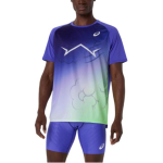 Asics Logo trumpomis rankovėmis apvalia i&scaron;kirpte vyri&scaron;ki mar&scaron;kinėliai 2091A816-415 S