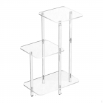 3 Layer Acrylic Table for Organizing Cosmetics and Figures in Office Square