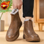 Bateliai Vyri&scaron;ki Sniego Batai Įslystami Kulk&scaron;nies Madingi Vyri&scaron;ki Žieminiai Batai Avalynė Vandeniui Atsparūs Vilnos Medvilnės Bato Prekių ženklai Storas Pliu&scaron;inis Kailis 39