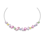 Swarovski Gema Sumai&scaron;yto pjovimo Rodžiu padengtas karoliai Moteri&scaron;ki karoliai Sidabriniai 5658398 Box (Random Color)