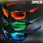 Auk&scaron;tos kokybės 3 vnt. sportiniai madingi akiniai su spalvą keičiančiais lę&scaron;iais Auk&scaron;tos kokybės anti-glare akiniai ir vairavimui 3253 red