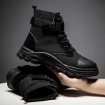 Vyri&scaron;ki Batai Lauko Mados Drobės Auk&scaron;takulniai Batai Vyri&scaron;ki Laisvalaikio Batai Ankle Boots Juodi Chelsea Batai Zapatos De Hombre888 39 juoda