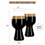 2 vnt. 20,2 oz itin plonas stout alaus puodelis, i&scaron;skirtinio meistri&scaron;kumo stiklas, &scaron;alto gėrimo puodelis, alaus bokalas, idealios dovanos mėgstantiems ale ar kraftinį alų 501-600ml