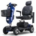 Sweetrich MAX PLUS Mėlynas/Raudonas Plieno Rėmas, 300W Variklis, 20Ah Baterija, Maksimalus Greitis 6 km/h, Keturių Ratų Miesto Kelionėms Skirtas Motoroleris mėlyna