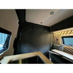 1 vnt. kemperio dygsniuotas tamsinantis &scaron;ilumos pertvaros dangtelis Fiat Ducato, Peugeot Boxer, Citroen Relay, Ram Promaster kemperio priedams 1pc