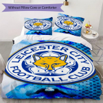 Leicester City ra&scaron;to patalynės komplektas, antklodės užvalkalas, pagalvės užvalkalas, namų dekoracija, gimtadienio dovana (1 * antklodės užvalkalas + 2 * pagalvės užvalkalai be &scaron;erdies)70 135x200cm