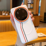 Dėklas Xiaomi 15 Ultra, Magsafe, Anglies Pluo&scaron;to Ra&scaron;tas, Veganų Odos, Kontrastingos Spalvos, Mink&scaron;to Silikono TPU Galinis Dangtelis Pc + tpu&Xiaomi 14 Ultra