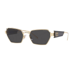 Miu Miu Mados tendencija Metalinis rėmelis Netaisyklinga forma Saulės akiniai Moteri&scaron;ki saulės akiniai &Scaron;viesiai auksiniai MU53WSZVN5S0 Basic Packaging-Eyeglass Case+Box,58,Light Gold