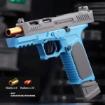 Automatinis nuolatinio &scaron;audymo SIG17 Dėtuvės i&scaron;metimo žaislinis pistoletas EVA mink&scaron;ti &scaron;oviniai Airsoft pistoletas Berniukams Lauko sporto &scaron;audymo dovana blue