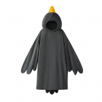 Juokingas žąsiuko ir anties kostiumas vaikams ir suaugusiems, su gobtuvu gyvūno kombinezonas pižama, mink&scaron;tas pliu&scaron;inis dėvimas pledas, Helovino Cosplay S B juoda