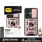 Karinio lygio &bdquo;Defender&ldquo; &scaron;arvuotas dėklas, skirtas &bdquo;Oppo Reno 15 Pro Max 15C 15F 14 F/Pro A6 Pro A5X A5 4/5G&ldquo;, OTT-Box patogus laikiklio dangtelis OPPO A5 4G rožinio aukso spalvos