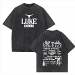 Luke Combs Turo Mar&scaron;kinėliai Vintage Harajuku Vasariniai Unisex Apvalia Kaklo trumpomis Rankovėmis Reguliarus Medvilniniai Mar&scaron;kinėliai 2XL įvairiaspalvis
