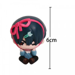 Anime figūrėlė Ivan veiksmo figūrėlės sėdima poza Till figūrėlė Sua žaislas miela statulėlė 6cm PVC modeliai kolekcijos unisex gimtadienio dovanos 6CM black