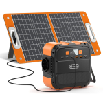 Flashfish A101+TSP60 Ne&scaron;iojama elektrinė 6 i&scaron;vesties prievadai 120W AC i&scaron;vestis 98Wh/26400mAh Li-ion akumuliatoriaus talpa oranžinė