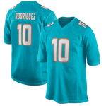 Vyri&scaron;ki NFL Miami Dolphins 13 Dan Marino individualiai siuvinėtas Dry-Fit futbolo mar&scaron;kinėlis Sporto gerbėjų žaidimo dienos apranga Blue 10