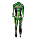 Anime Cosplay Asui Tsuyu Ochaco Uraraka Kostiumas Perukas Moteri&scaron;kas Kombinezonas Karnavalas Helovino Kostiumas Bodysuit C42C47 7LIXES S green