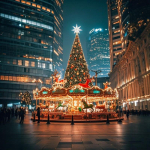 Kalėdinė didelė elnio rogučių eglutės dekoracija Lauko prabangi &scaron;viečianti vie&scaron;bučio puo&scaron;mena Christmas Elk Sleigh Set 4