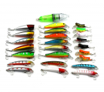 HENGJIA mi&scaron;rių modelių žvejybos masalų rinkinys Minnow Lure Crank Baits Tackle Treble Hooks Kit