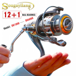 Žvejybos ritė 12+1BB visi&scaron;kai metalinė spiningo žūklės ritės Karpių e&scaron;eriai Lauke Gėlavandenių žvejyba sūriame vandenyje