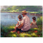 Apvalus deimantinis paveikslas kryželiu dygsnis žvejyba &scaron;eimos deimantinis siuvinėjimas kalnų kri&scaron;tolo mozaika namų dekoras 20X30CM