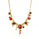 Les Tr&eacute;sors De Lily [D6243] - Collier Cr&eacute;ateur 'Kristina' Rouge