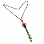 Les Tr&eacute;sors De Lily [P8448] - Collier Sautoir Cr&eacute;ateur 'Altai' multicolore - 50 cm- motif 19 cm įvairiaspalvis
